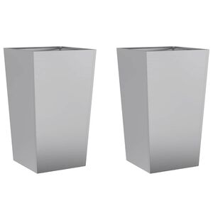 vidaXL Pflanzk&uuml;bel 2 Stk. 45x45x75 cm Verzinkter Stahl