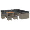 vidaXL Gartensofa-set 14 pcs Grau Poly-Rattan