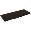 vidaXL Wandregal Dunkelbraun 100x40x(2-4)cm Massivholz Eiche Behandelt