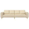 vidaXL Sofa Set Creme Stoff