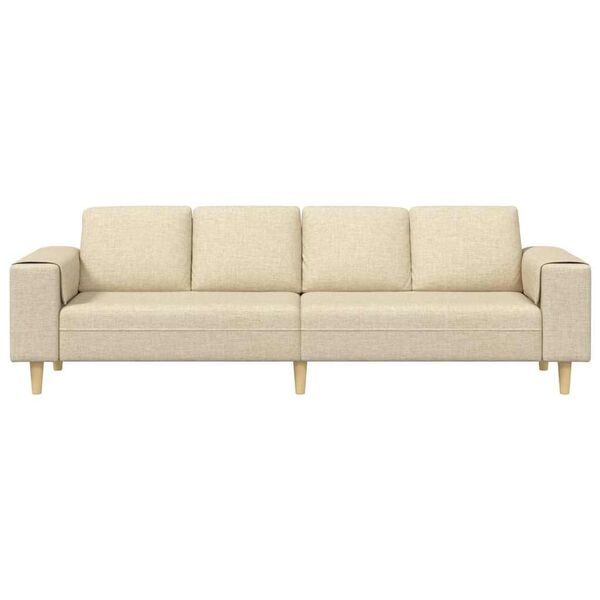 vidaXL Sofa Set Creme Stoff