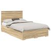 vidaXL Bettrahmen mit Kopfteil Sonoma-Eiche 135 x 190 cm Holzwerkstoff