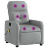 vidaXL Massage-Relaxsessel, hellgrauer Stoff
