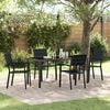 vidaXL Garten Essgruppe 5 pcs Schwarz Pulverbeschichteter Stahl