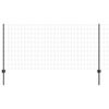 vidaXL Euro-Zaun mit Pfosten 10 x 1 m PVC-beschichteter Stahl Grau