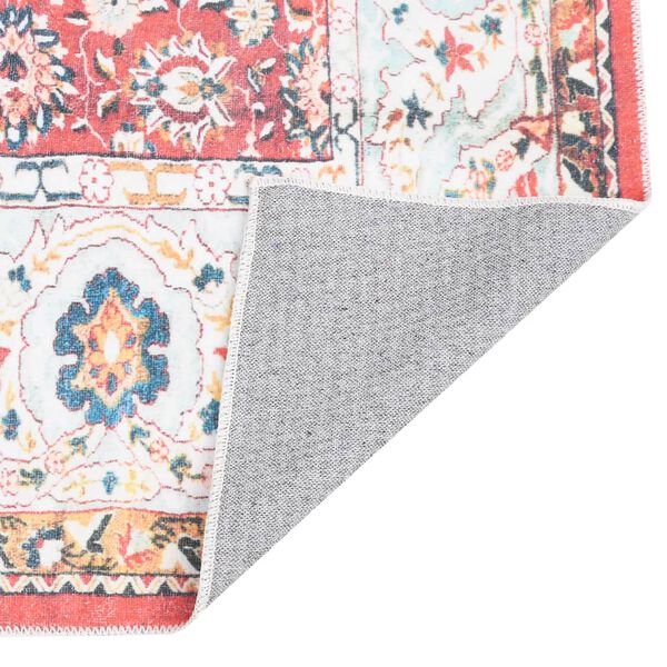 vidaXL Teppich Bedruckt Waschbar Faltbar Bunt 180x270 cm Polyester