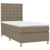 vidaXL Boxspringbett mit Matratze Taupe 90x200 cm Stoff