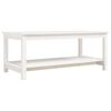 vidaXL Couchtisch Wei&szlig; 110x55x45 cm Massivholz Kiefer