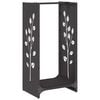 vidaXL Brennholzregal Schwarz 40x30x80 cm Kaltgewalzter Stahl