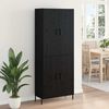 vidaXL Highboard Schwarz Eichen-Optik 69,5 x 34 x 180 cm Holzwerkstoff