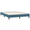 vidaXL Boxspringbett mit Matratze Dunkelblau 140x210 cm Samt