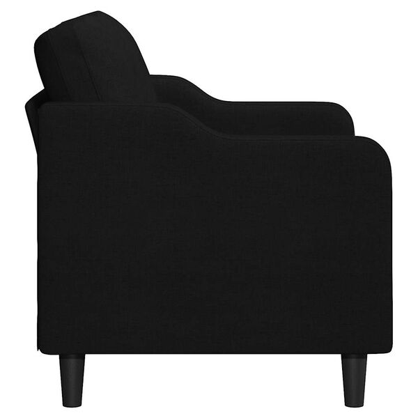 vidaXL 2-Sitzer-Sofa Schwarz 120 cm Stoff