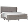 vidaXL Boxspringbett mit Matratze Taupe 200 x 200 cm Stoff