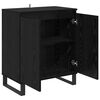 vidaXL Sideboard Schwarz Eichen-Optik 60 x 35 x 70 cm Holzwerkstoff
