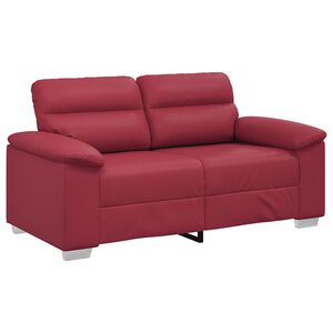 vidaXL 2-Sitzer-Sofa Weinrot 120 cm Kunstleder