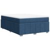 vidaXL Boxspringbett mit Matratze Blau 140x200 cm Stoff