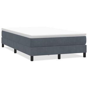vidaXL Boxspringbett ohne Matratze Dunkelgrau 120x210 cm Samt