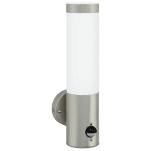 vidaXL Au&szlig;enwandleuchte Silber 12 x 8,5 x 29 cm Edelstahl und Plastik