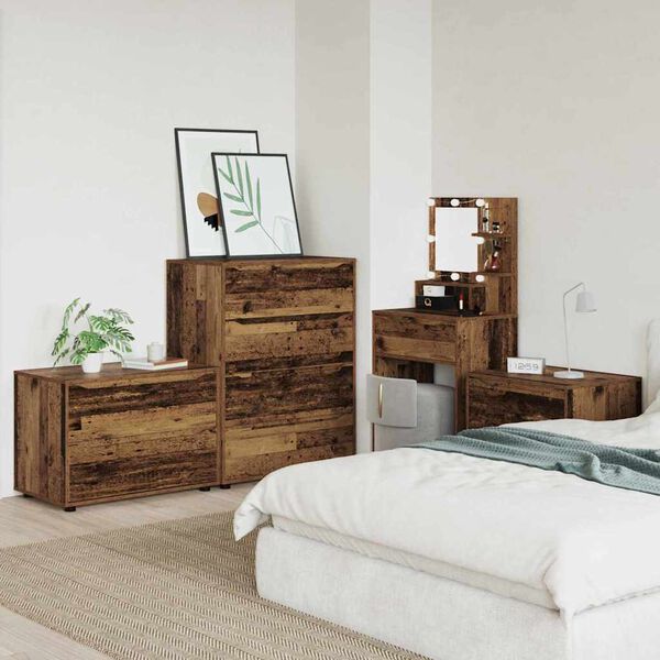 vidaXL Aufbewahrungsschrank Altholz 80 x 48 x 57 cm Holzwerkstoff