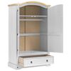 vidaXL Kleiderschrank Wei&szlig; 101 x 52 x 170 cm Massives Kiefernholz