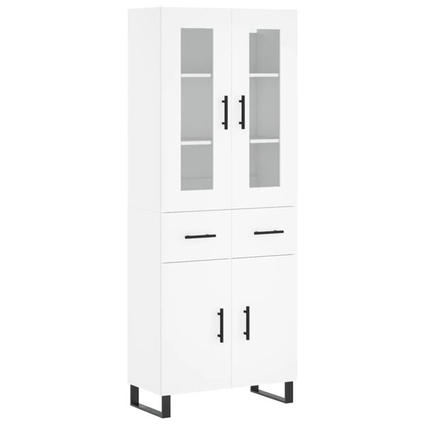 vidaXL Highboard Wei&szlig; 69,5x34x180 cm Holzwerkstoff