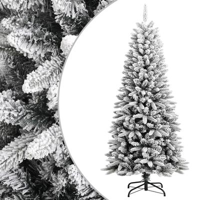 vidaXL Künstlicher Weihnachtsbaum Beschneit 150 cm PVC&PE