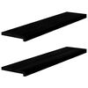 vidaXL Treppenstufen 2 Stk. Braun-Schwarz 110x25x2 cm Massivholz Eiche