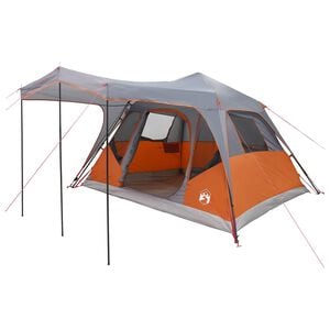 vidaXL Familienzelt mit Dach Grau und Orange 305 x 275 x 190 cm