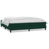 vidaXL Boxspringbett mit Matratze Dunkelgr&uuml;n 200x210 cm Samt
