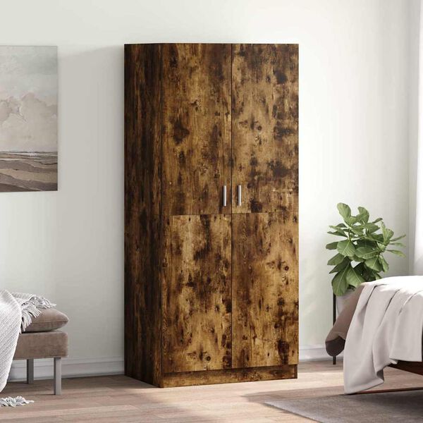 vidaXL Kleiderschrank R&auml;uchereiche 80x52x180 cm Holzwerkstoff