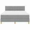 vidaXL Boxspringbett mit Matratze Hellgrau 160 x 200 cm Stoff