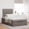 vidaXL Ottoman-Bett mit Matratze Taupe 120x190 cm Stoff