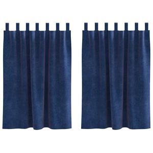 vidaXL Vorh&auml;nge 2 stk. Dunkelblau 140 x 140 cm Samt
