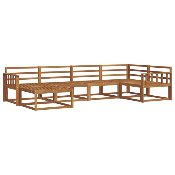 vidaXL Outdoor-Sofagarnitur 6 pcs Natur Massivholz Akazie