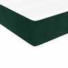 vidaXL Boxspringbett mit Matratze Dunkelgrün 200x200 cm Samt