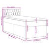 vidaXL Boxspringbett mit Matratze Creme 100x200 cm Stoff