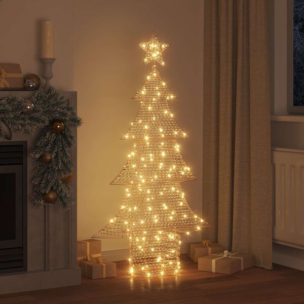 vidaXL Weihnachtsbaum mit 160 LEDs Warmwei&szlig; 151 cm PET