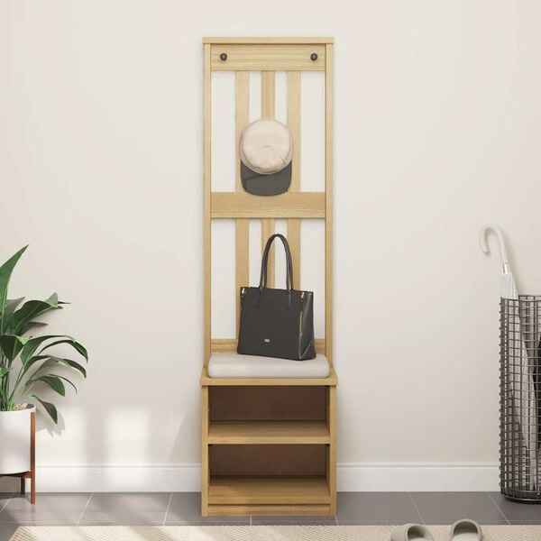 vidaXL Garderobenständer SANDNES 45x40x159,5 cm Massivholz Kiefer