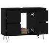 vidaXL Badschrank Schwarz 80x33x60 cm Holzwerkstoff