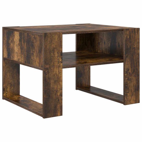 vidaXL Couchtisch Ger&auml;ucherte Eiche 66 x 53 x 45 cm Holzwerkstoff