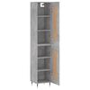 vidaXL Highboard Betongrau 34,5x34x180 cm Holzwerkstoff