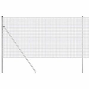 vidaXL Zaunpfosten Silber