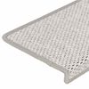 vidaXL Stufenmatten Selbstklebend Sisal-Optik 30Stk. 65x21x4cm Platina
