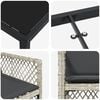 vidaXL Garten Essgruppe 5 pcs Hellgrau Poly-Rattan
