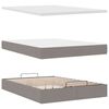 vidaXL Ottomanische Bett mit Matratze & LEDs Taupe 140x190 cm Stoff