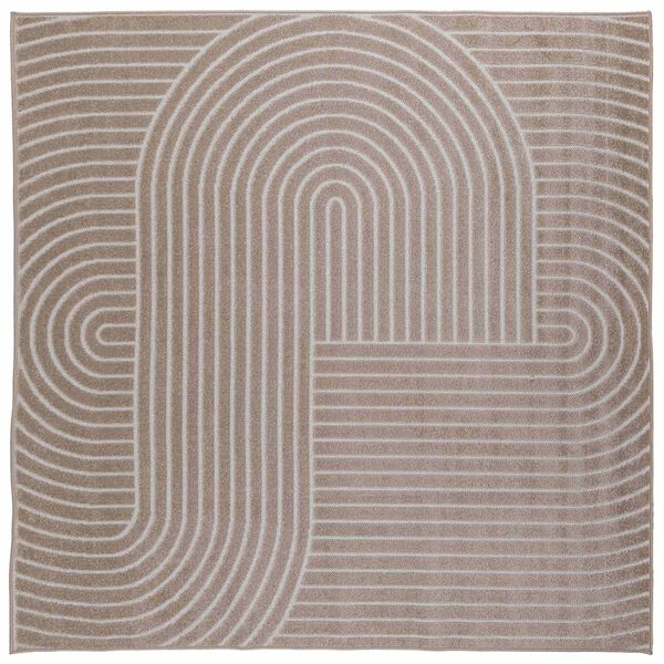 vidaXL Bereichsteppiche Quadratisch Beige 240 x 240 cm