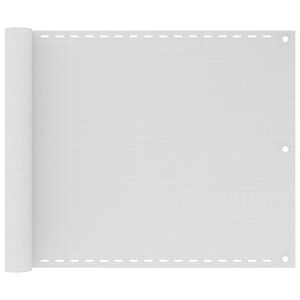 vidaXL Balkonsichtschutz HDPE 75x400 cm wei&szlig;