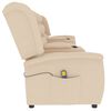 vidaXL 4-Sitzer Massagesessel mit Getr&auml;nkehalter Creme