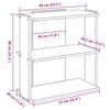 vidaXL Bücherregal 3 Böden Weiß 60x30x80 cm Holzwerkstoff