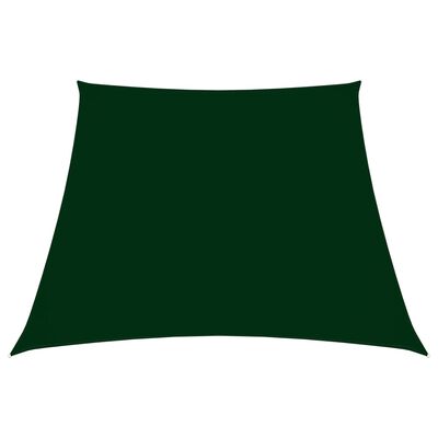 vidaXL Sonnensegel Oxford-Gewebe Trapezförmig 3/5x4 m Dunkelgrün